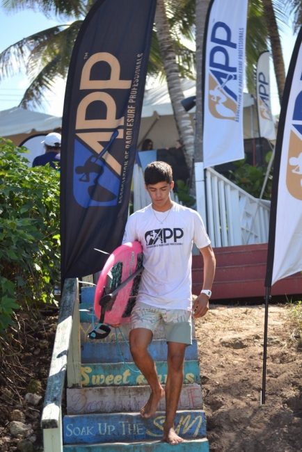 Max Torres APP World Tour Barbados Pro stairs SUP Surf