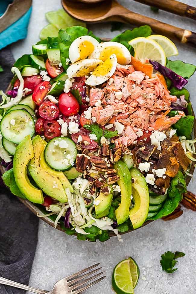 Salmon avocado salad